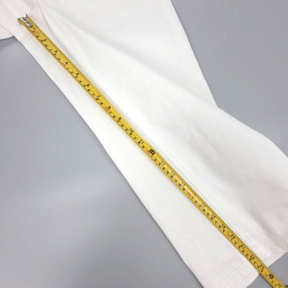 EVERLANE Minimal High Rise Wide Leg Cropped Utility Pant Culotte Jeans White 0 - Picture 4 of 7